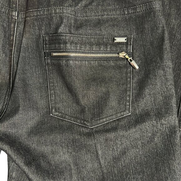 ST. JOHN YELLOW LABEL Black Denim Jeans Zippers Sz 6 - Picture 9 of 12